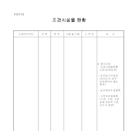 조경시설물현황 조경시설물현황